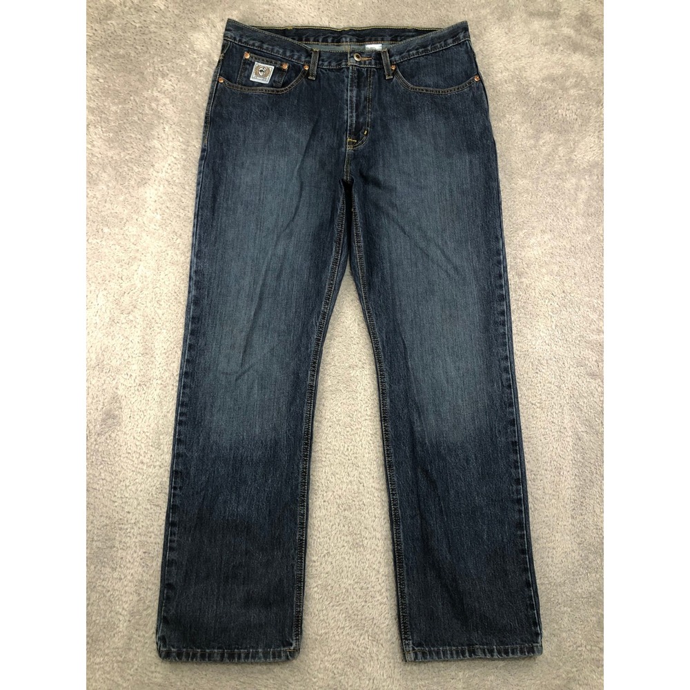Cinch White Label Jeans Men 38x34 Blue Straight 013 Rigid MB92834013 Cowboy